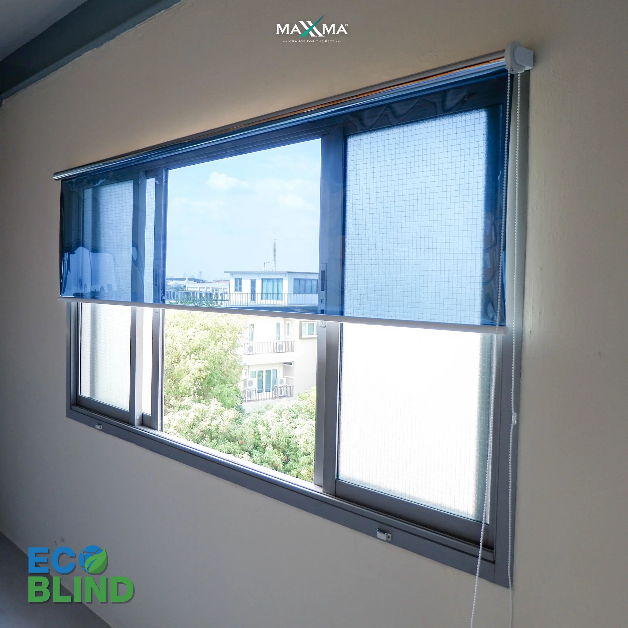 ตัวอย่าง Eco Blind สำหรับห้องที่ต้องการความโปร่งและเรียบร้อย