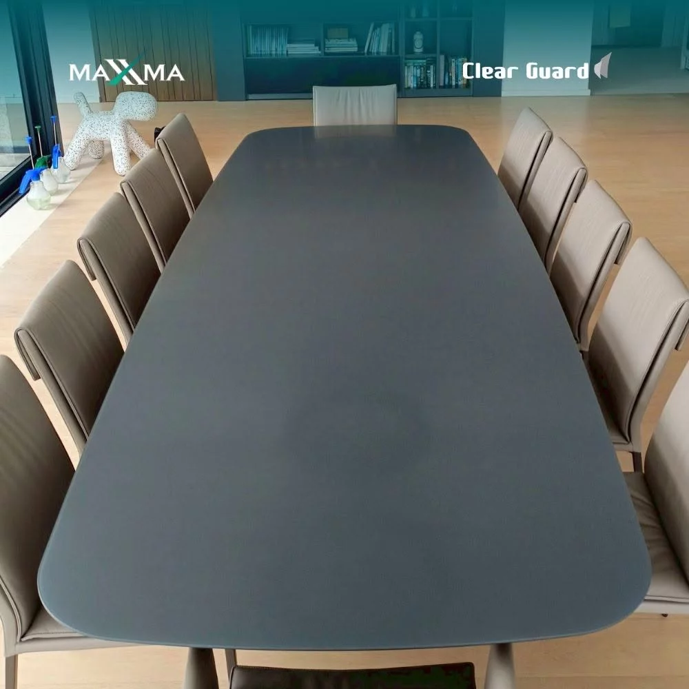 Top-down perspective highlighting the pristine optical clarity and high-gloss uniformity of the TPU film.