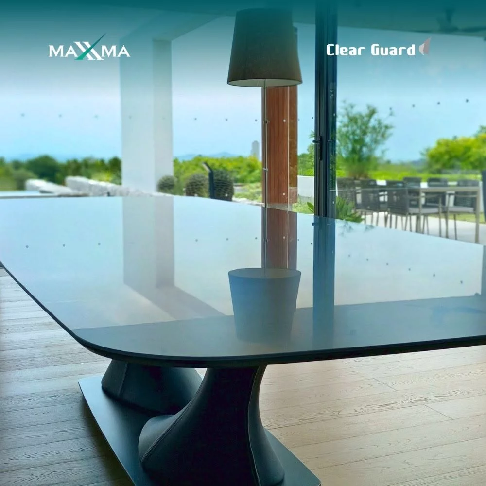 Rich gloss and vibrant light reflection accentuating the natural beauty of the finished tabletop.