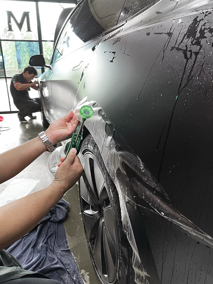 Clear Guard ELITE paint protection film installed on vehicle door panel
