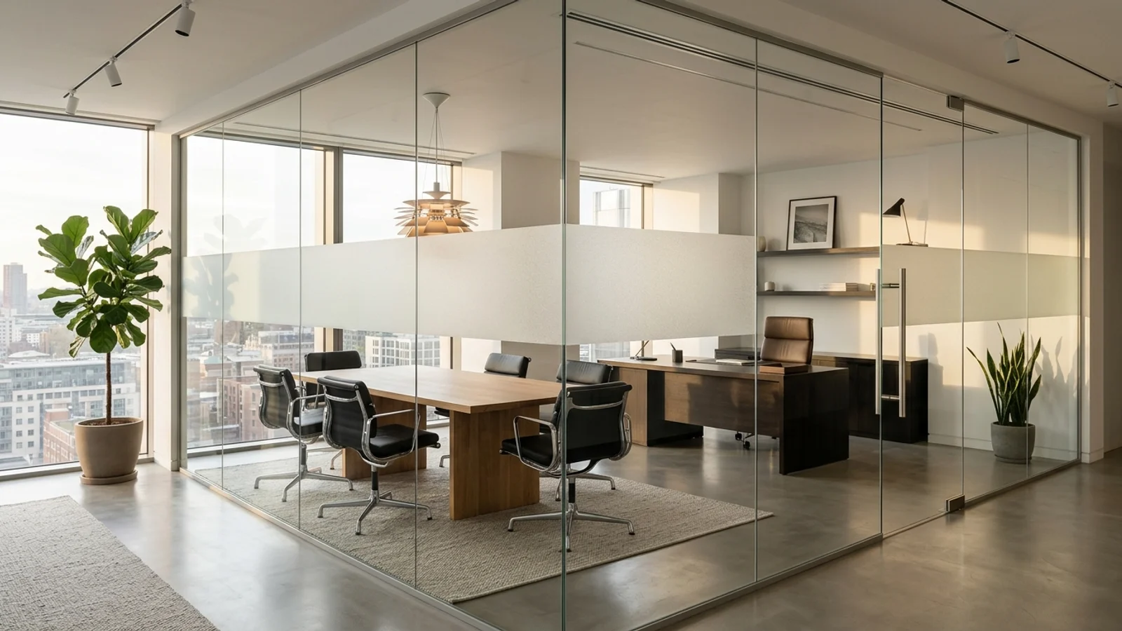 Frosted Window Film for Office Partitions: The Art of Turning Clear Glass into Empowering Private Meeting Spaces | MAXXMA