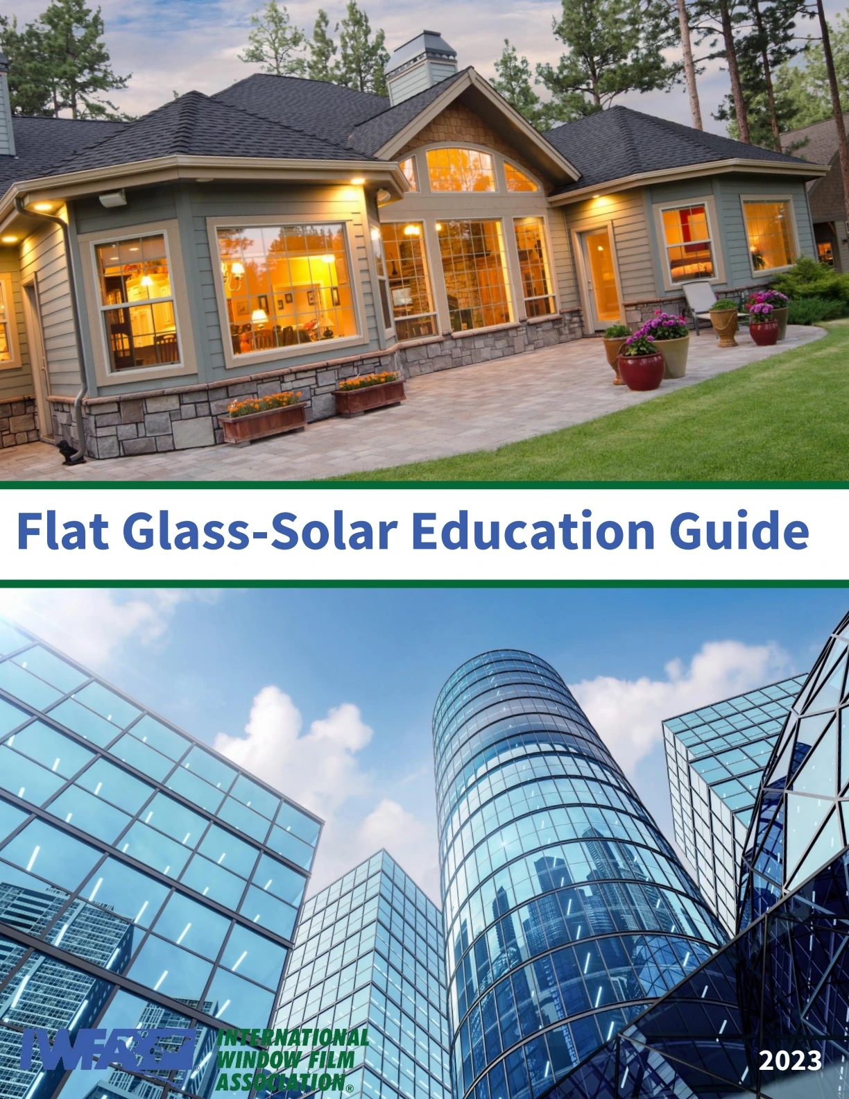 Cover of the 2023 IWFA Flat Glass-Solar Education Guide
