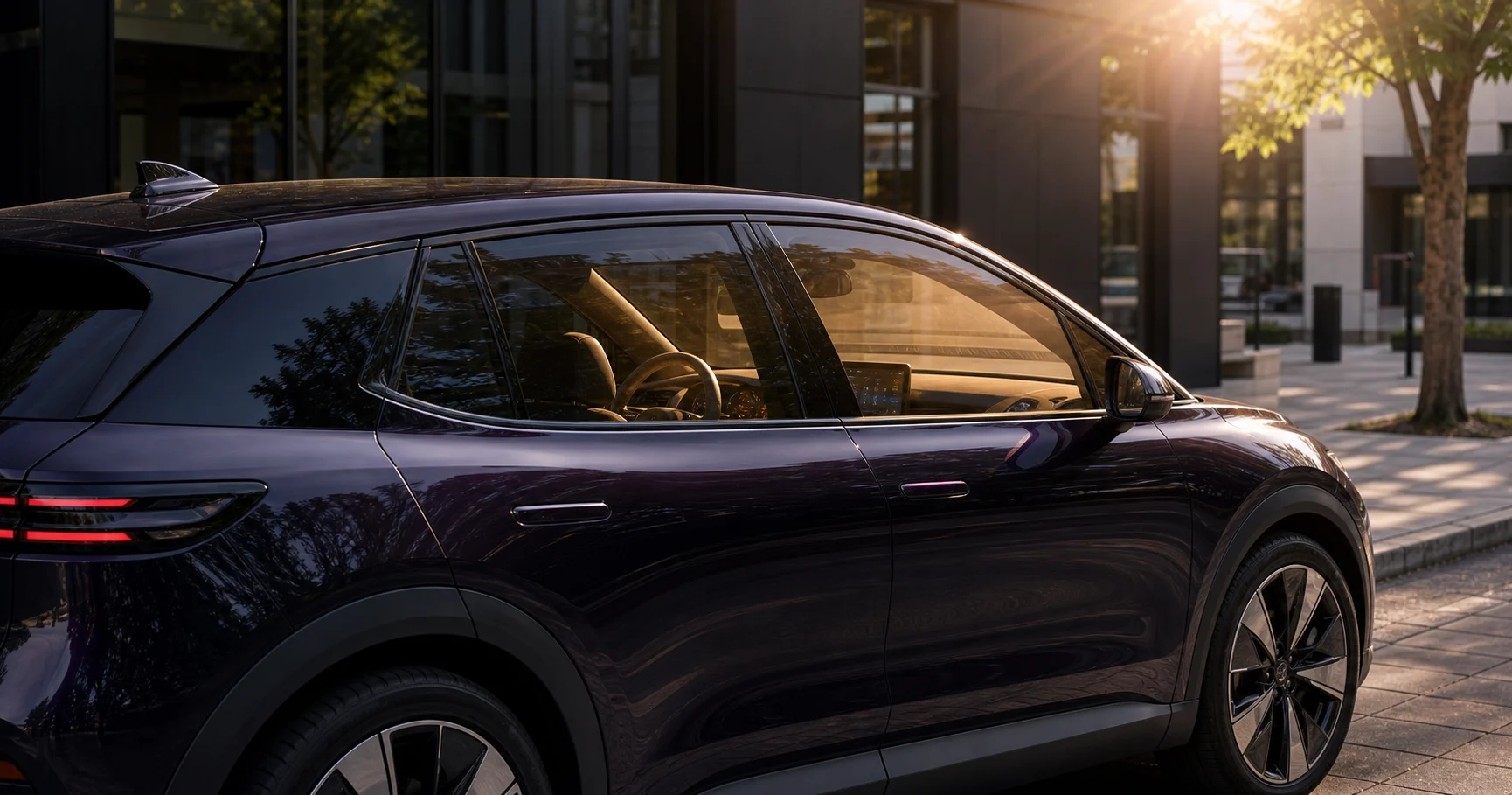 Tesla รุ่นใหม่พร้อมหลังคากระจกพาโนรามาและแสงอาทิตย์ส่องผ่านห้องโดยสาร