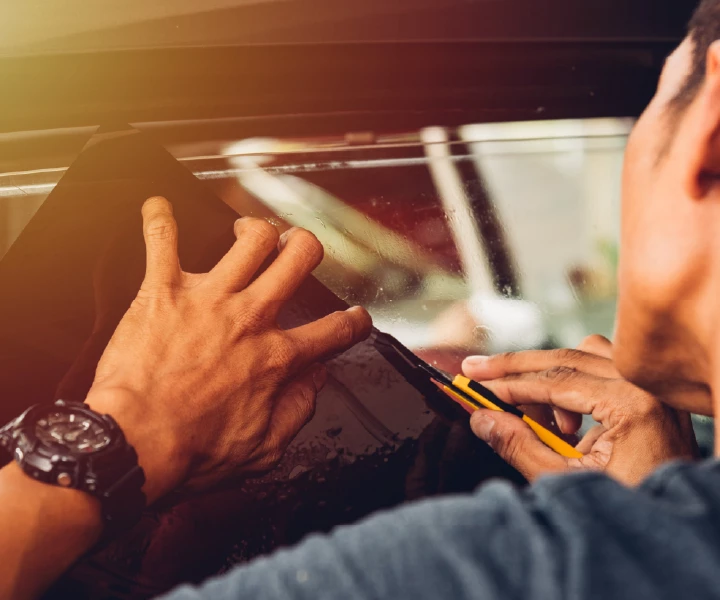 ติดฟิล์มที่กันชนรถ