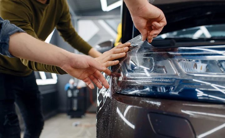 ติดตั้งฟิล์มที่กันชนรถ